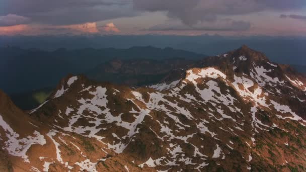 Mount Baker Washington 2019 Flygfoto Över Mount Baker Området Skjuten — Stockvideo