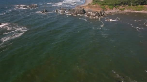 Dessus Des Images Belle Côte Mer Vue Panoramique Sur Nature — Video