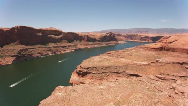 Lake Powell Utah Etwa Bis 2019 Luftaufnahme Des Lake Powell — Stockvideo