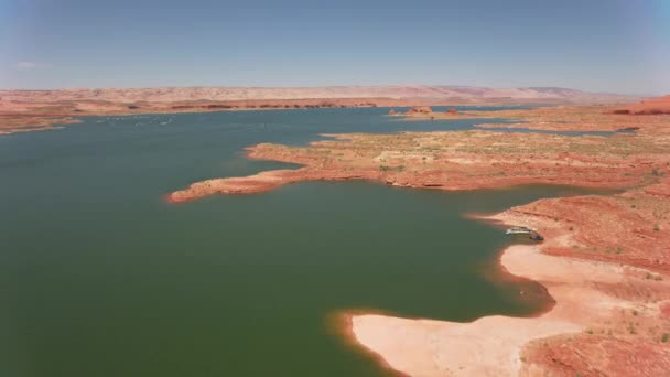 Озеро Пауэлл Штат Юта Вид Воздуха Озеро Пауэлл — стоковое видео