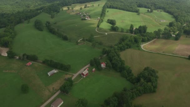 Ohio Ländliche Landschaft Luftaufnahmen — Stockvideo