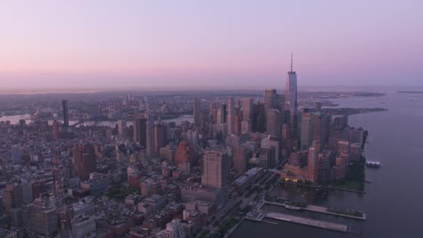 New York City New York Circa Bis 2019 Luftaufnahme Von — Stockvideo