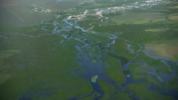 Nevada Usa Circa 2019 Luchtfoto Van Abstracte Patronen Wetlands Schot — Stockvideo