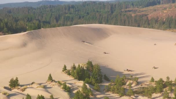 Oregon Coast Circa 2019 Vue Aérienne Des Dunes Sable Sur — Video