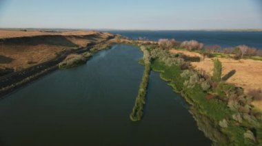 Oregon, ABD: Columbia River Gorge 'un yüksek açılı görüntüsü