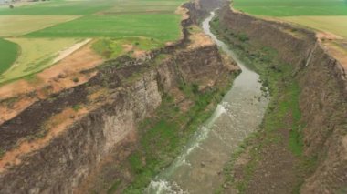 Idaho doğasının güzel manzarası, hava görüntüleri, ABD