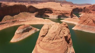 Powell Gölü, Utah 2019 dolaylarında. Powell Gölü 'nün havadan görünüşü.