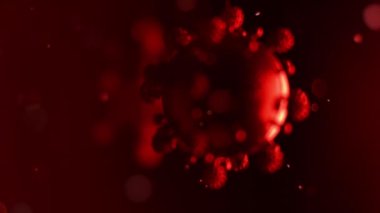 COVID 19 virüslü görüntüler, sağlık ve tıp konsepti 