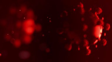 COVID 19 virüslü görüntüler, sağlık ve tıp konsepti 