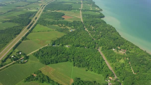 Lake Erie Aerial Footage Usa — Stock Video