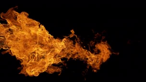 Alev Fırlatıcı Yavaş Çekimde Fantom Flex 1000 Fps Ile Ateş — Stok video