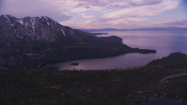 Zachód Słońca Nad Jeziorem Tahoe Usa Materiał Filmowy — Wideo stockowe