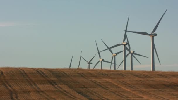 Voando Sobre Oregon Wind Turbines Farm Sul Oregon — Vídeo de Stock