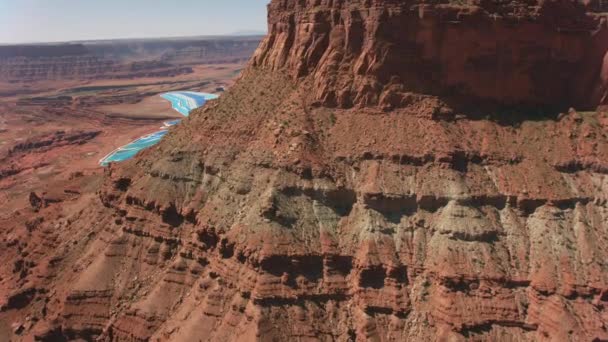 Utah Alrededor 2019 Vista Aérea Los Estanques Evaporación Potash Disparo — Vídeo de stock