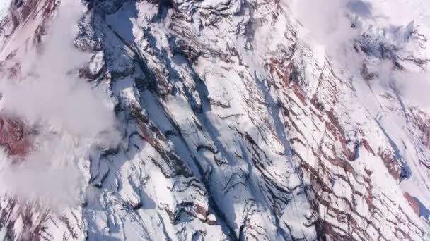 Mount Rainier Washington 2019 Flygfoto Över Mount Rainier Skjuten Från — Stockvideo