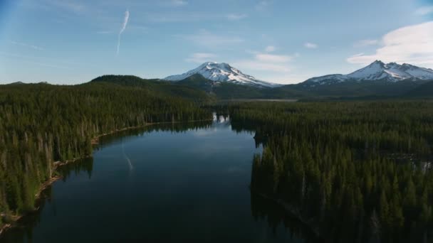 Βουνά Cascade Όρεγκον Γύρω Στο 2019 Αεροφωτογραφία Των Sisters Mountains — Αρχείο Βίντεο