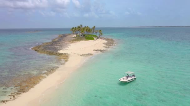 Nassau Bahamas Fotografia Aérea Uma Pequena Ilha Tropical Com Palmeiras — Vídeo de Stock
