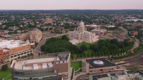 Providence Rhode Island Por Volta 2019 Vista Aérea Providência Tiro — Vídeo de Stock