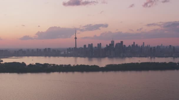 Toronto Kanada Bis 2019 Luftaufnahme Von Toronto Bei Sonnenuntergang Aufnahme — Stockvideo