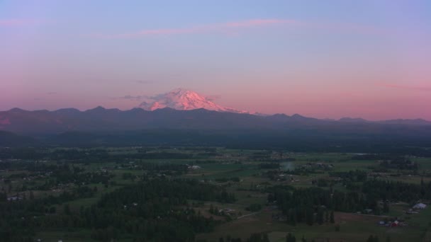 Mount Rainier Washington Bis 2019 Luftaufnahme Des Mount Rainier Bei — Stockvideo