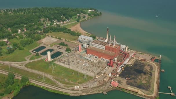 Erie Gölü Hava Görüntüleri Abd — Stok video