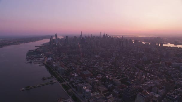 New York City New York Circa Bis 2019 Luftaufnahme Von — Stockvideo