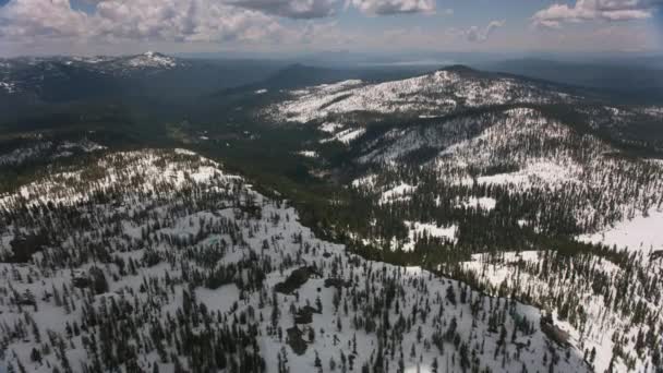 Cascade Mountains Kalifornien 2019 Luftaufnahme Des Lassen Peak Aufnahme Aus — Stockvideo
