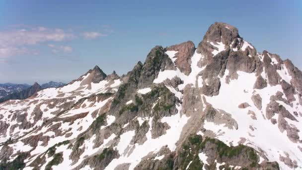 Ledovec Peak Washington Kolem Roku2019 Letecký Pohled Ledovcový Štít Snímek — Stock video
