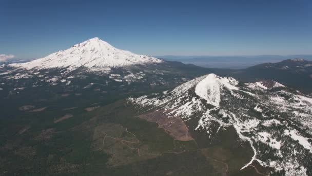 Cascade Mountains Oregon Imagens Aéreas Paisagem Nevada Das Montanhas — Vídeo de Stock