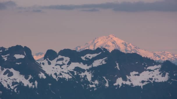 Mount Shuksan Washington 2019 Flygfoto Över Mount Shuksan Skjuten Från — Stockvideo