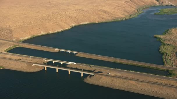 Oregon Usa Záběry Columbia River Gorge Vysokým Úhlem Pohledu — Stock video