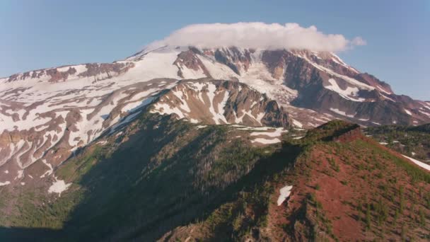 Mount Adams Washington 2019 Ben Légi Felvétel Adams Hegyről Helikopteres — Stock videók