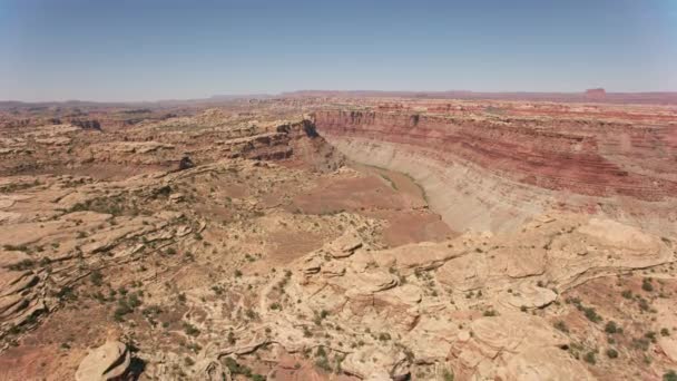 Canyonlands Ulusal Parkı Utah 2019 Dolaylarında Kanyonlar Havadan Görünüşü Helikopterden — Stok video