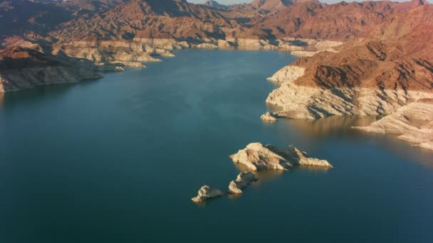 Lake Mead Nevada 2021 Aerial View Lake Mead — Stock Video