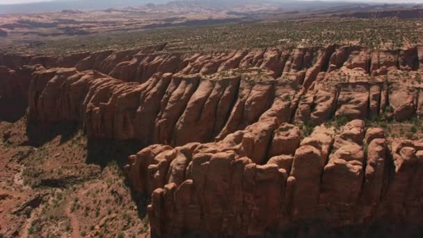 Canyonlandsin Kansallispuisto Utah 2019 Ilmakuva Canyonlandsista Laukaus Helikopterista Cineflex Gimbalilla — kuvapankkivideo