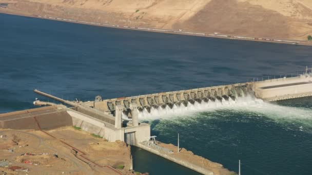 Oregon Circa 2021 Vue Aérienne Barrage John Day Dans Gorge — Video