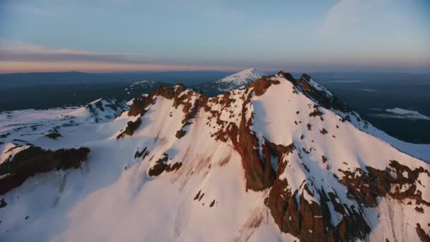 Cascade Mountains Oregon Circa 2019 Luchtfoto Van Broken Top Mountain — Stockvideo