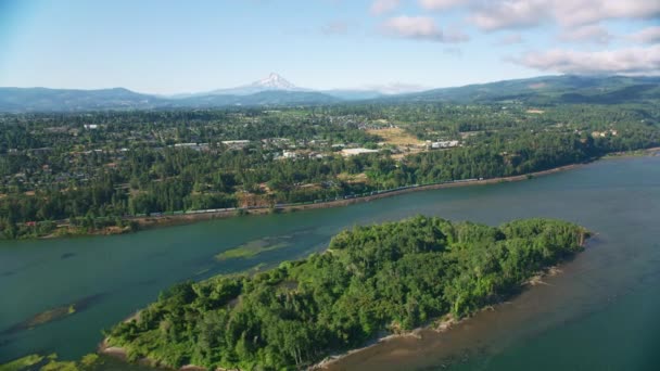 Oregon Estados Unidos Imágenes Aéreas Del Río Columbia — Vídeo de stock