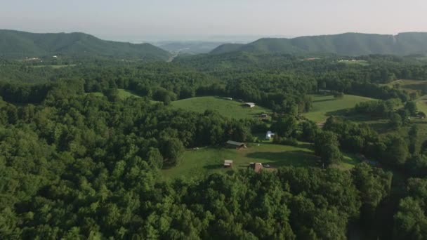 Verde Paesaggio Rurale Vista Aerea Video — Video Stock