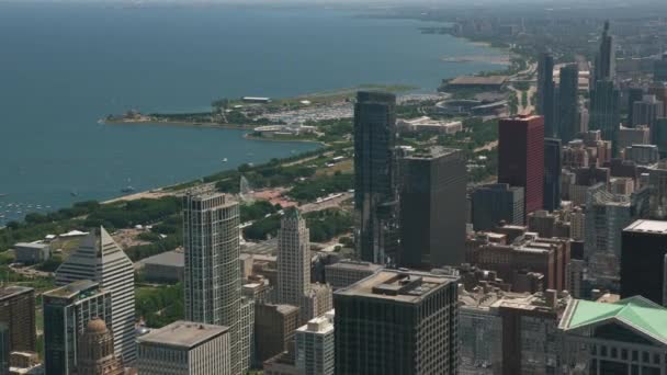 Чикаго Иллинойс Примерно 2019 Год Вид Воздуха Чикаго Утром Снято — стоковое видео