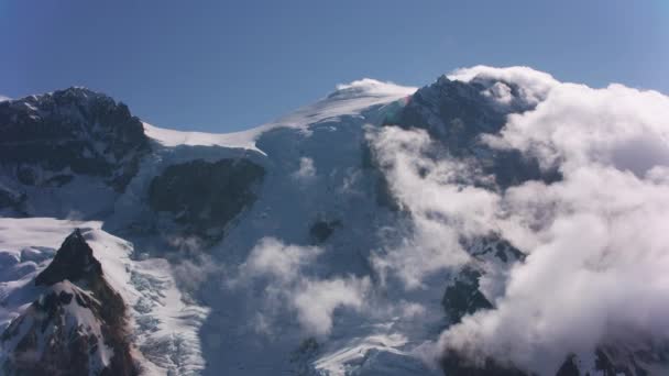 Mount Rainier Waszyngton Około 2019 Widok Lotu Ptaka Mount Rainier — Wideo stockowe