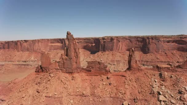 Canyonlands Ulusal Parkı Utah 2019 Dolaylarında Kanyonlar Havadan Görünüşü Helikopterden — Stok video