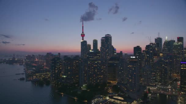 Toronto Canada Vers 2019 Vue Aérienne Toronto Crépuscule Prise Vue — Video