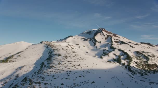 Cascade Mountains Oregon Circa 2019 Luchtfoto Van Het Zustergebergte Schot — Stockvideo