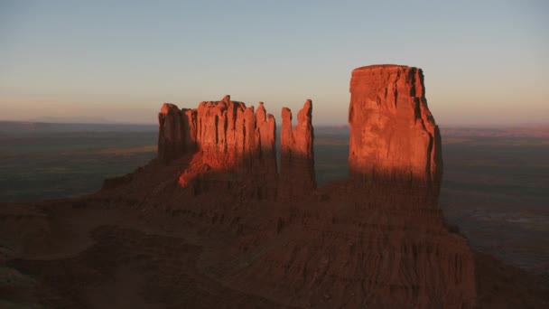 犹他州纪念碑谷 2019年 古迹谷地的空中景观 — 图库视频影像