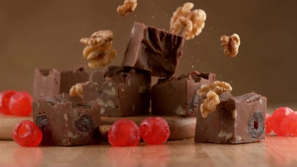 Fermer Les Images Bonbons Chocolat Savoureux — Video