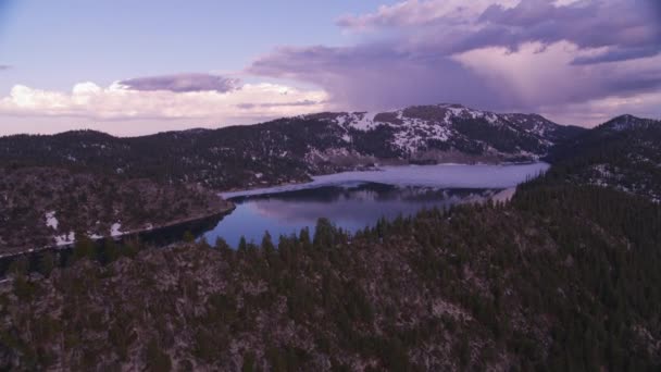 Zachód Słońca Nad Jeziorem Tahoe Usa Materiał Filmowy — Wideo stockowe