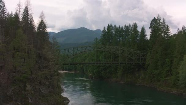 Mount Baker Waszyngton Około 2019 Roku Widok Powietrza Most Nad — Wideo stockowe