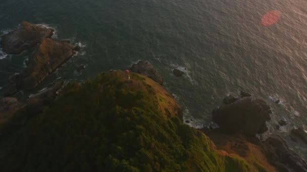 Ovanför Bilder Vacker Kust Och Hav Natur Vacker Utsikt — Stockvideo