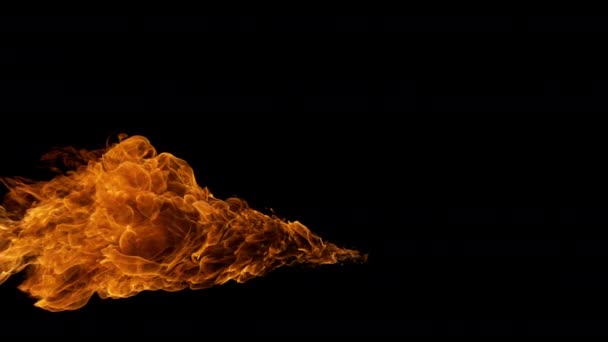 Φλόγα Ρίχνονται Αργή Κίνηση Πυροβολήθηκε Στο Fantom Flex 1000 Fps — Αρχείο Βίντεο